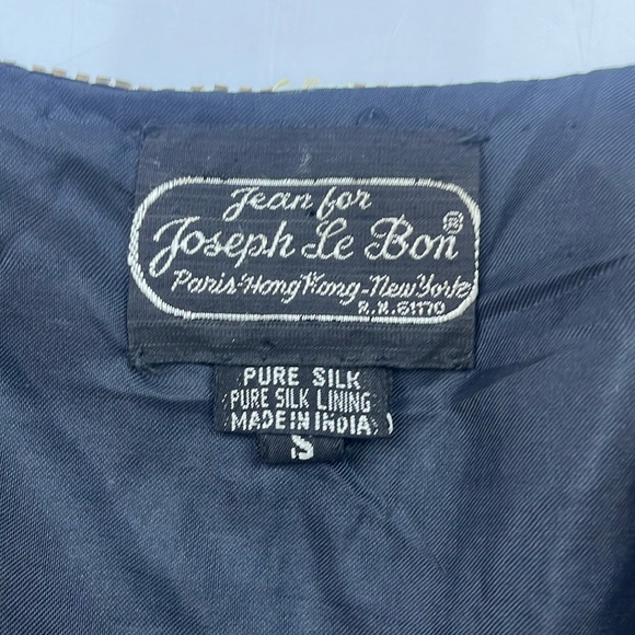 Jean for Joseph Le Bon Silk Lining Beaded Blazer N177-32 - Picture 2 of 7